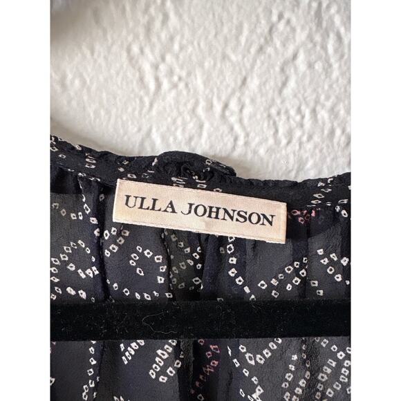 Ulla Johnson Sheer Dot Blouse Black Size 6 $395 - Picture 2 of 6